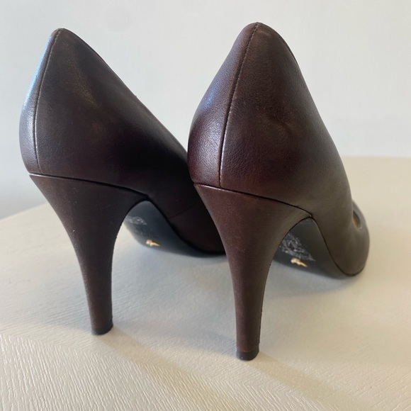 Emporio Armani Brown Leather Heels size‎ 8 - Picture 3 of 9